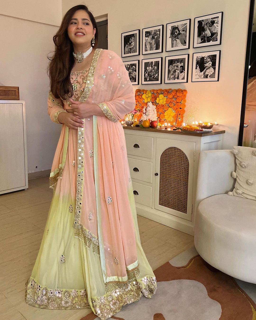 Aayushi Bangur in our Rabia Lehenga