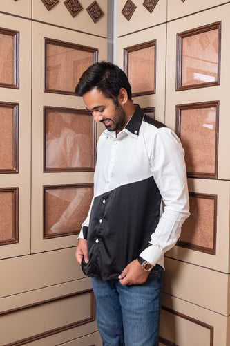 Slant black and white shirt TariniVij 